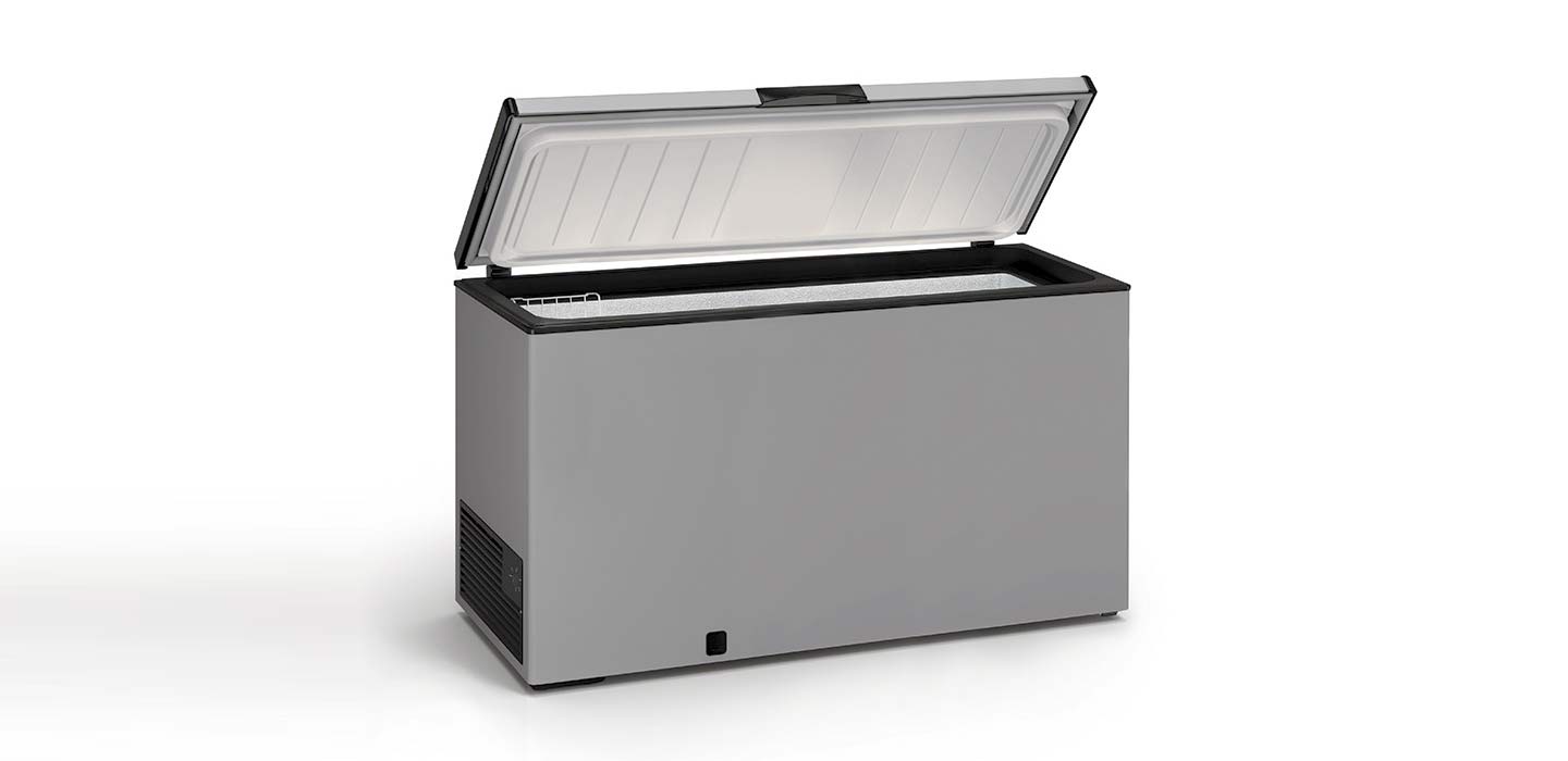 Arca Congeladora 411L Porta Abatível Cinza