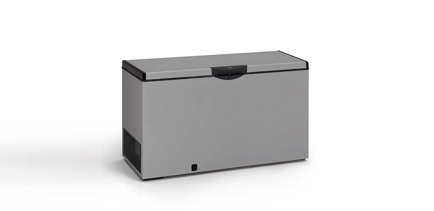 Arca Congeladora 411L Porta Abatível Cinza