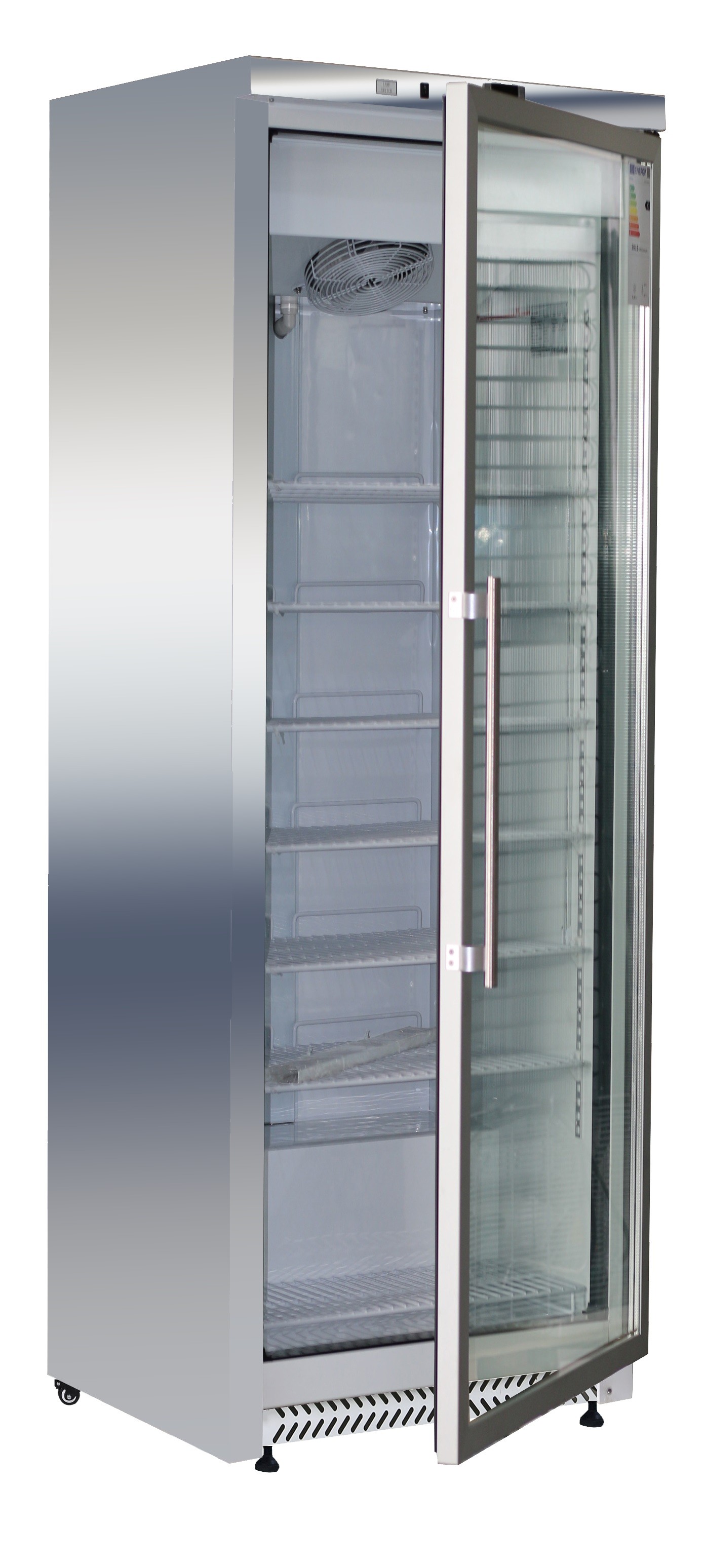 Armário Congelador Vertical 400L Porta de Vidro Triplo