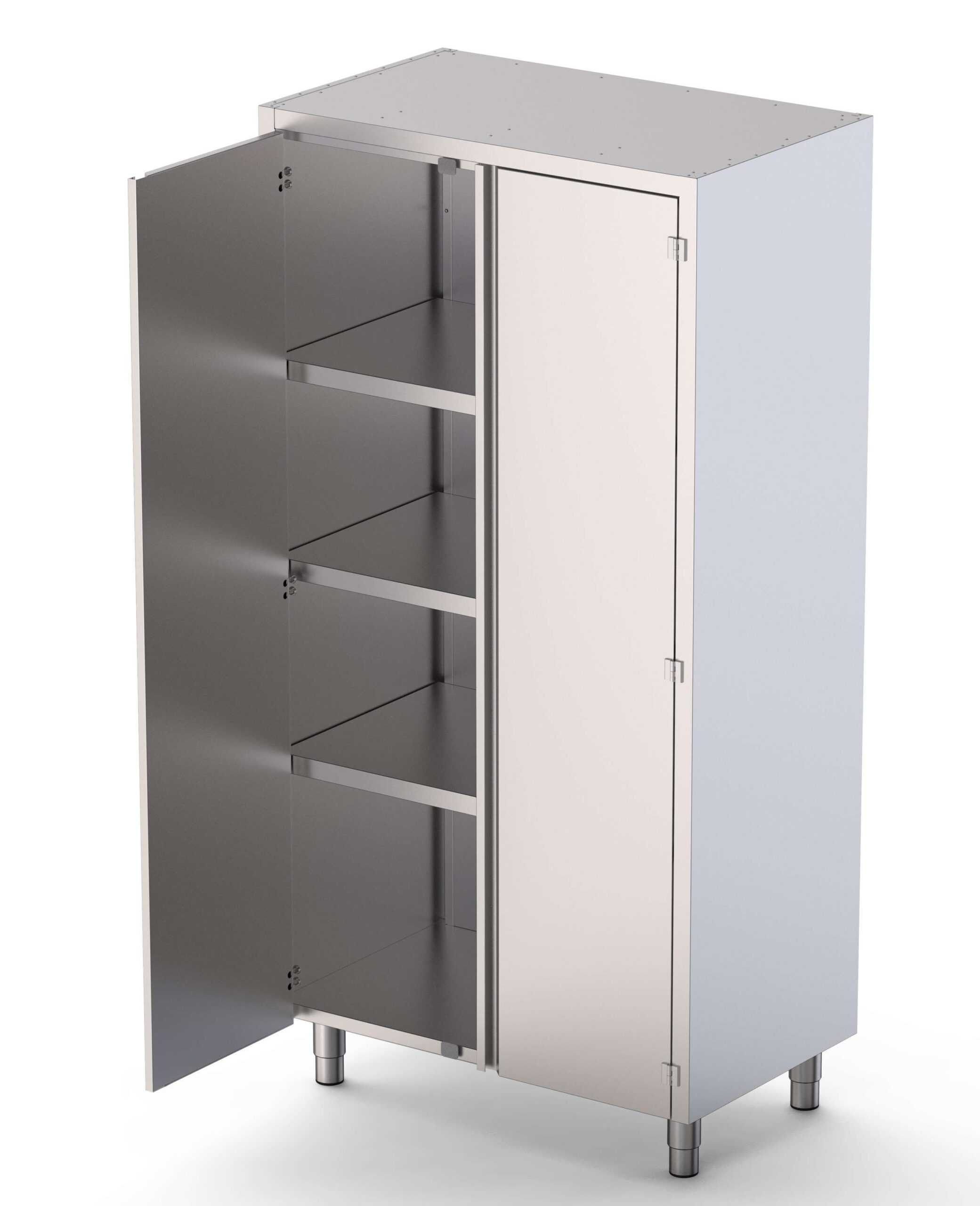 Armário Utilitário em Inox 1000x600x2000mm com 2 Portas