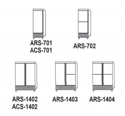 Armário Refrigerado Vertical 2 Portas Inox ARS-1203HC