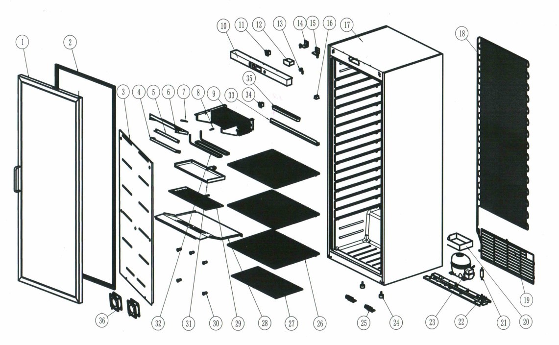 Armário Expositores Congelador Inox 525L