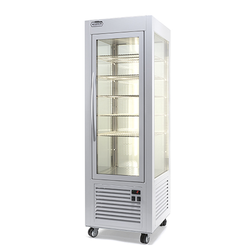 Vitrine Expositiva Refrigerada Panorâmica 360L Branca