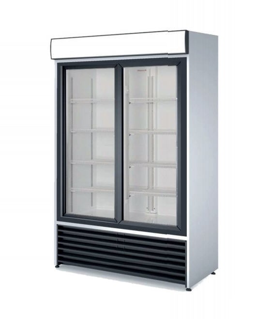 Armário Refrigerado Vertical 1000L com 2 Portas de Vidro