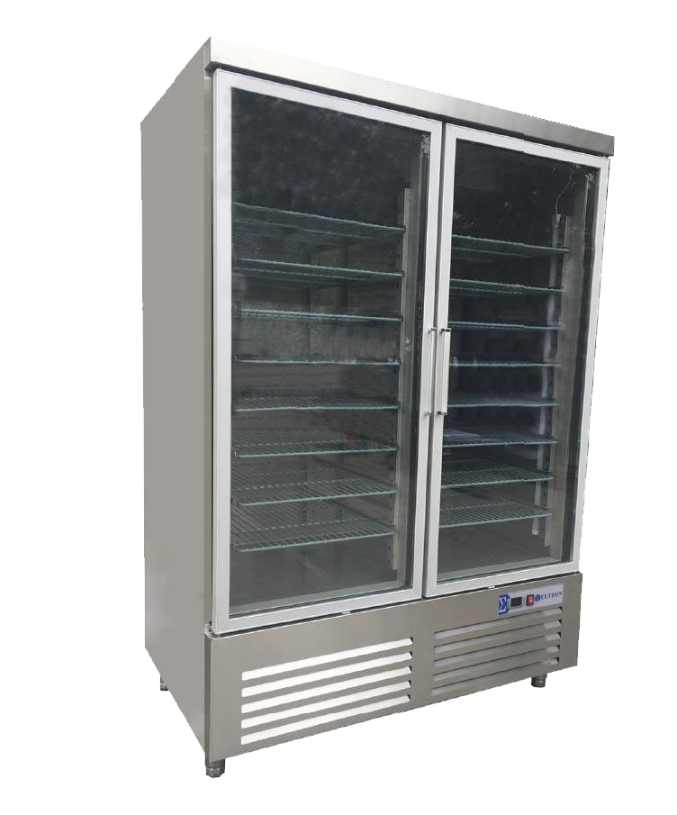 Armário Refrigerado Vertical 1400L com 2 Portas de Vidro