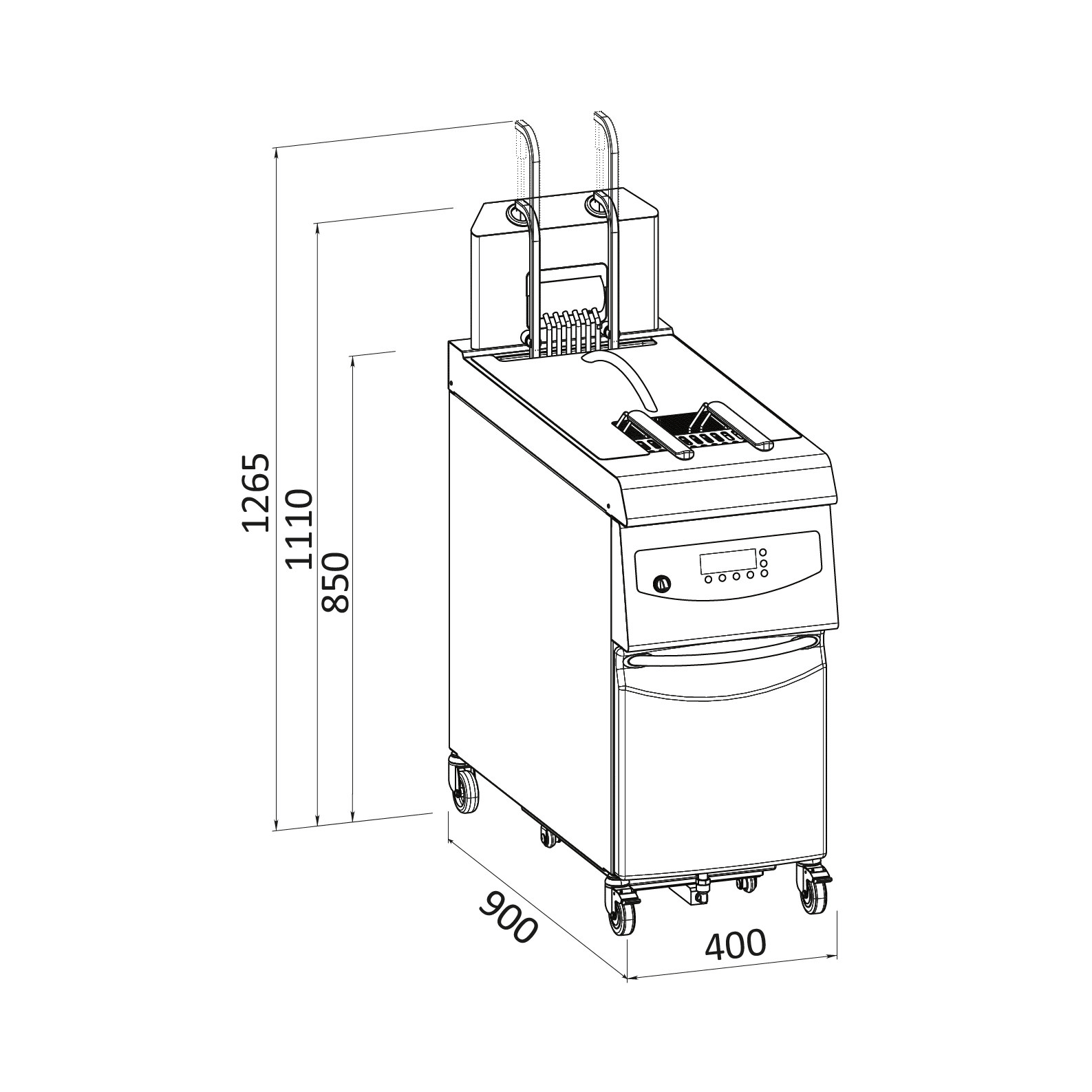 Fritadeira Industrial Elétrica 25L com Levantamento Automático