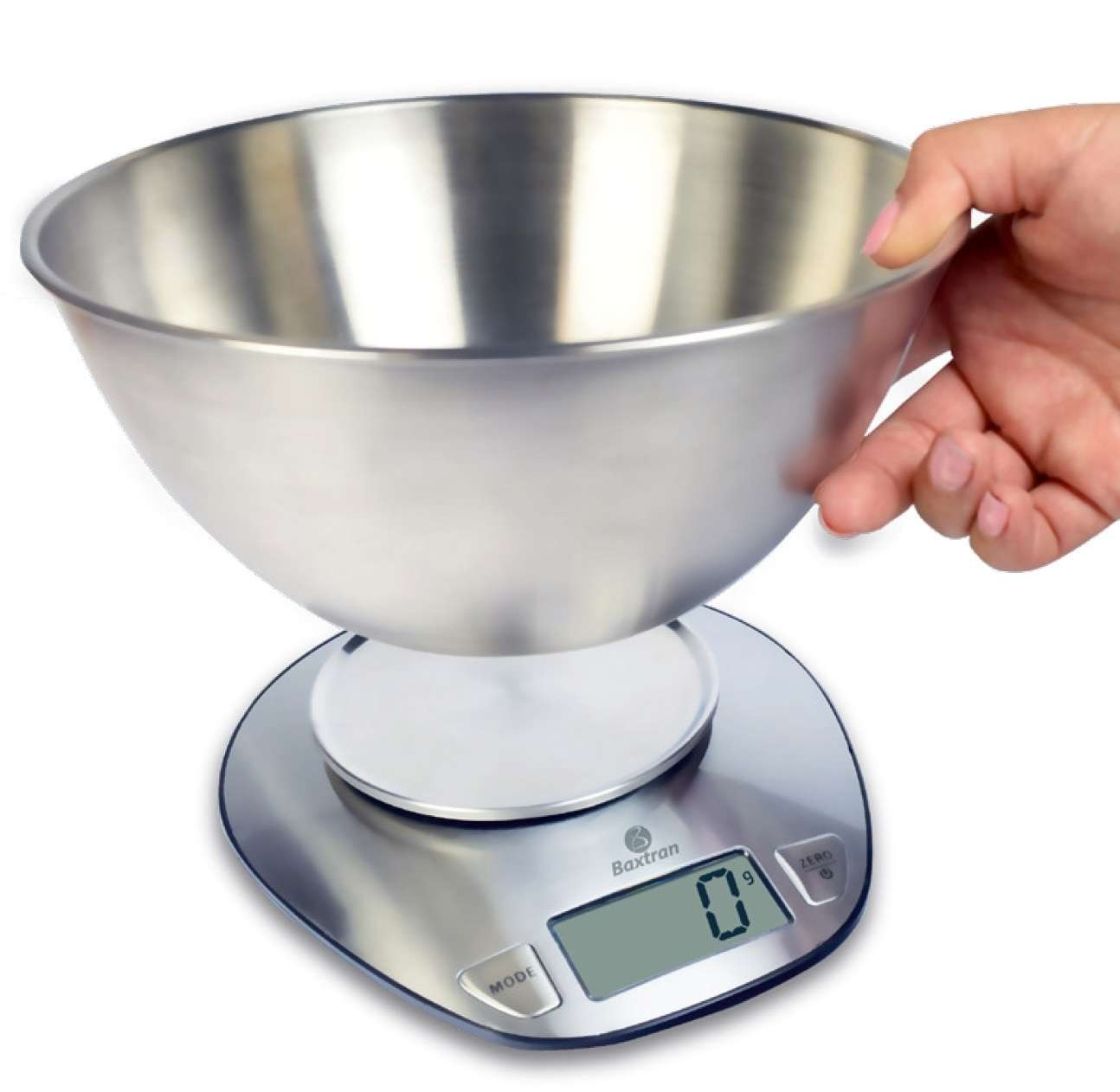 Balança Digital de Cozinha Inox 5kg com Tara
