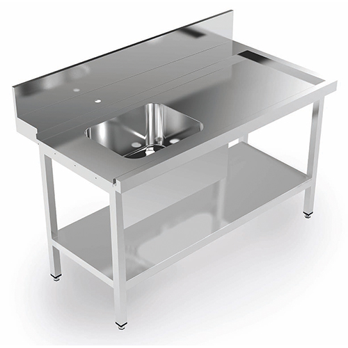 Bancada com Cuba Inox para Pré-lavagem 1200x780mm