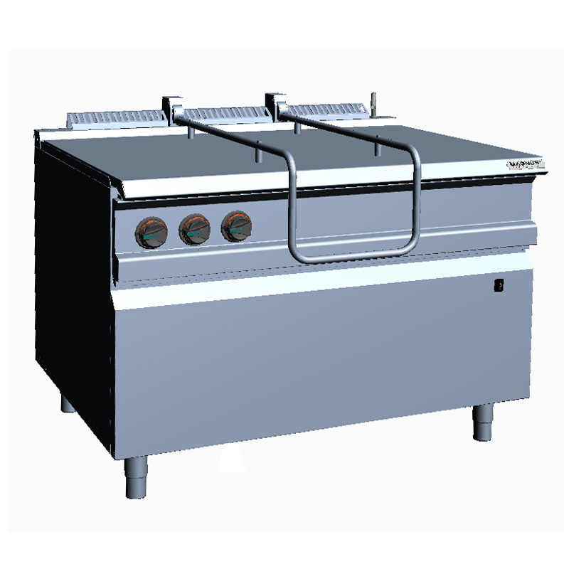 Braseira a gás industrial com cuba basculante 120L