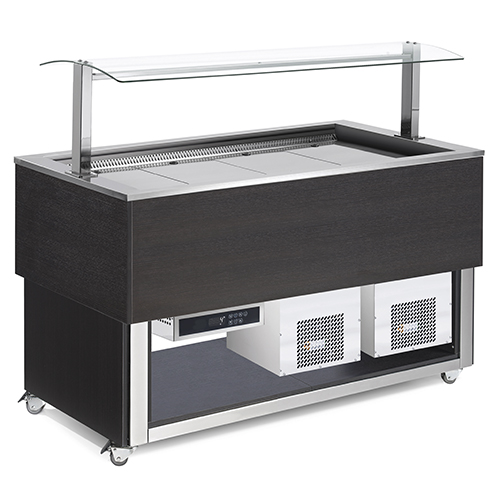 Buffet Refrigerado Ventilado Cromado, 3x GN1/1