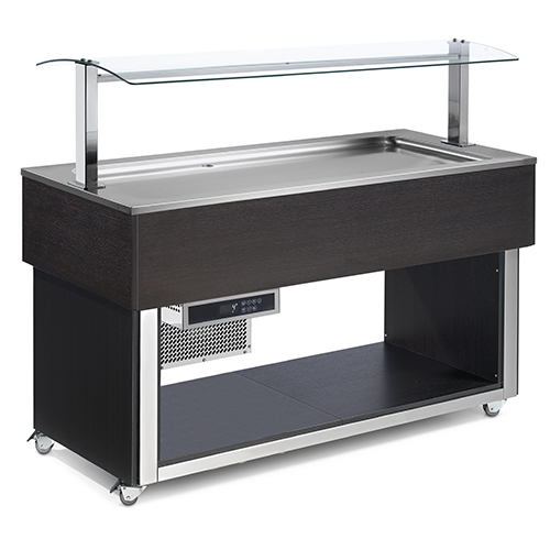 Buffet Refrigerado Estático 4x GN 1/1 - Madeira Wengue