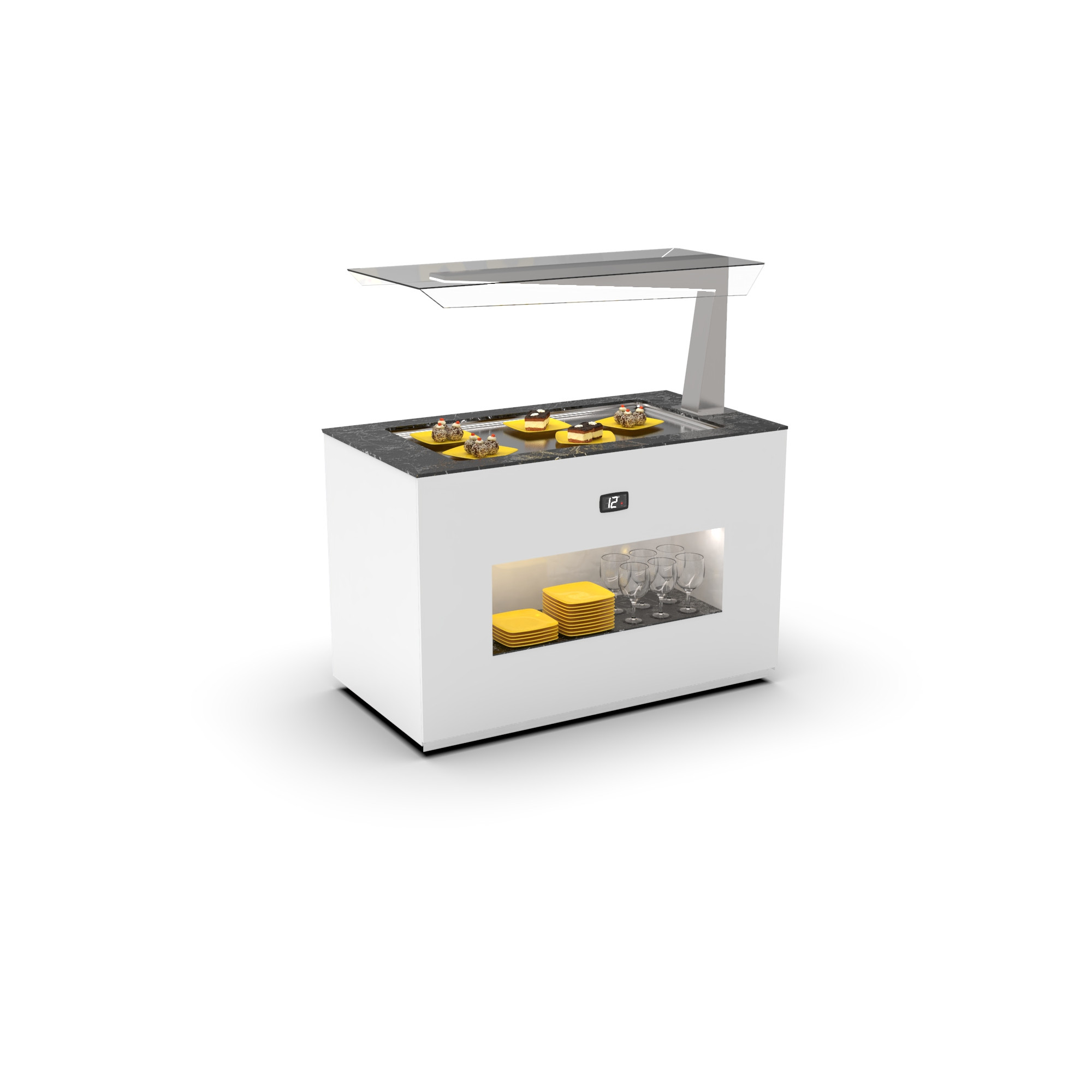 Buffet Self-Service Refrigerado com Rodas 1300x700mm