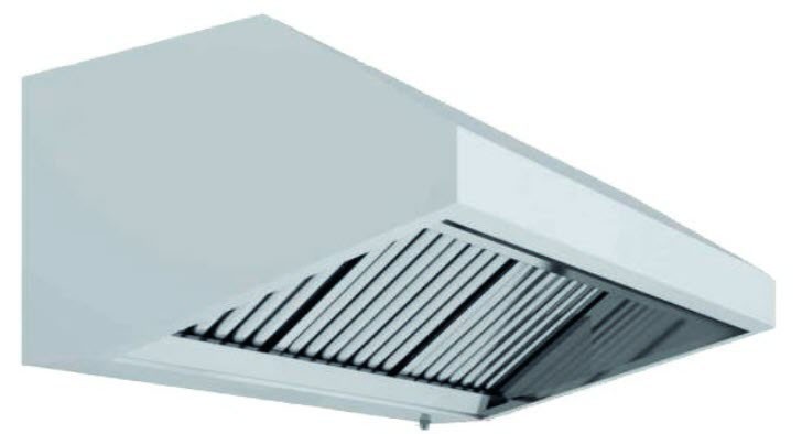 Campânula de Parede em Inox 1500x790x665mm com Turbina