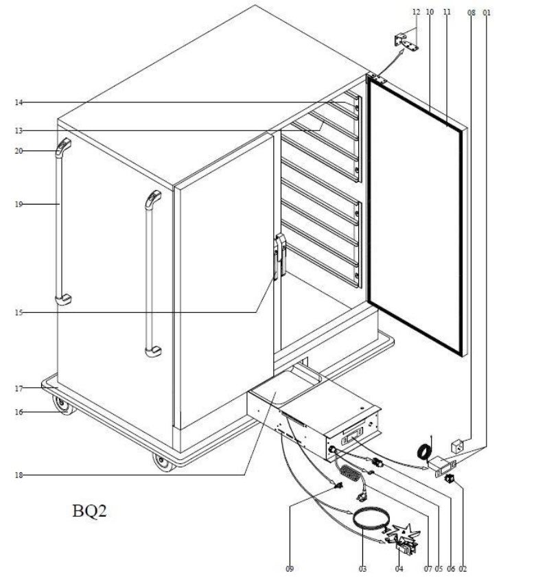 Carro Quente Inox 2x10 GN 2/1