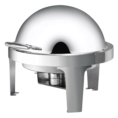 Chafing Dish Inox com Tampa e Aquecimento por Lamparinas