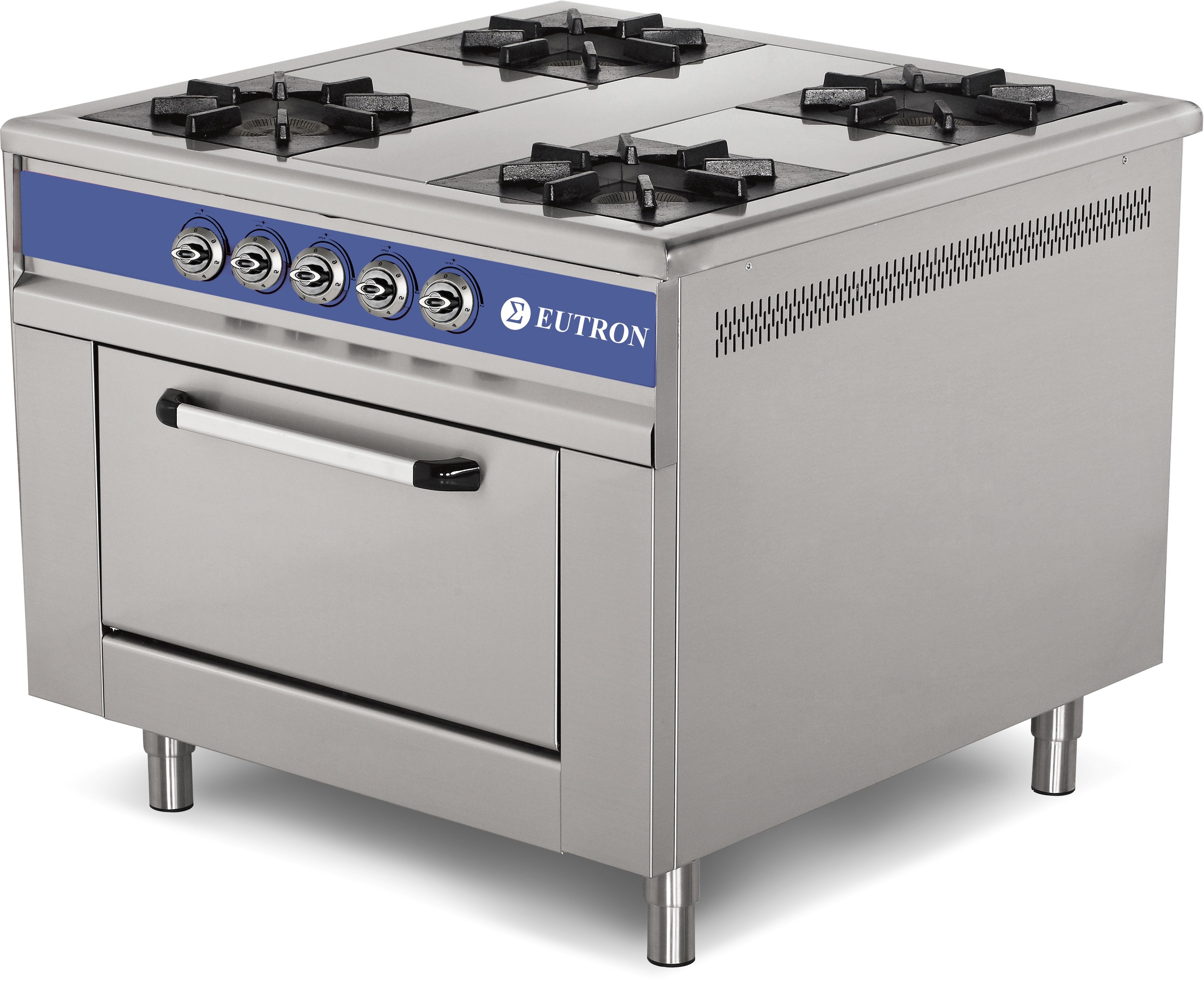 Fogão Industrial a Gás 4 Queimadores com Forno GN 2/1 Linha 700