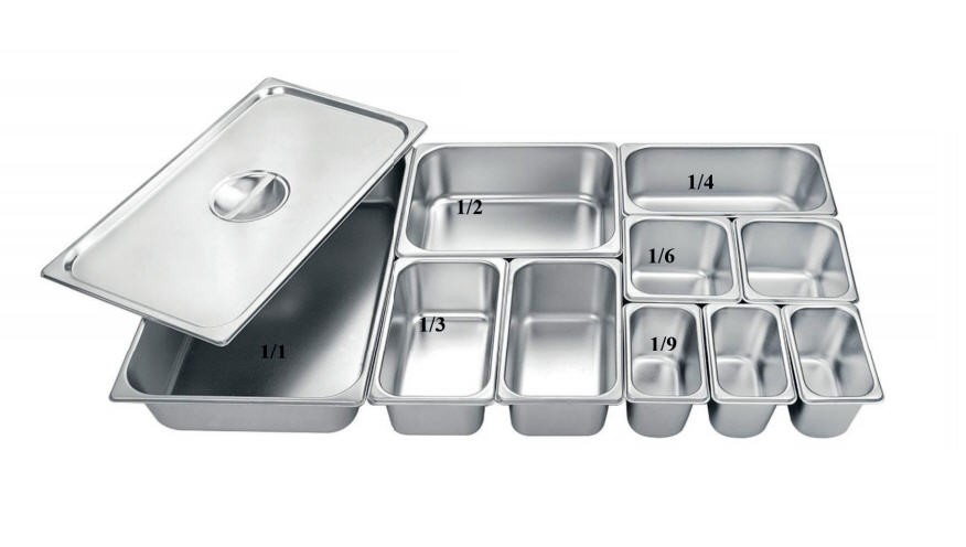 Contentor Gastronorm GN1/4 Liso em Inox – Profundidade 40mm