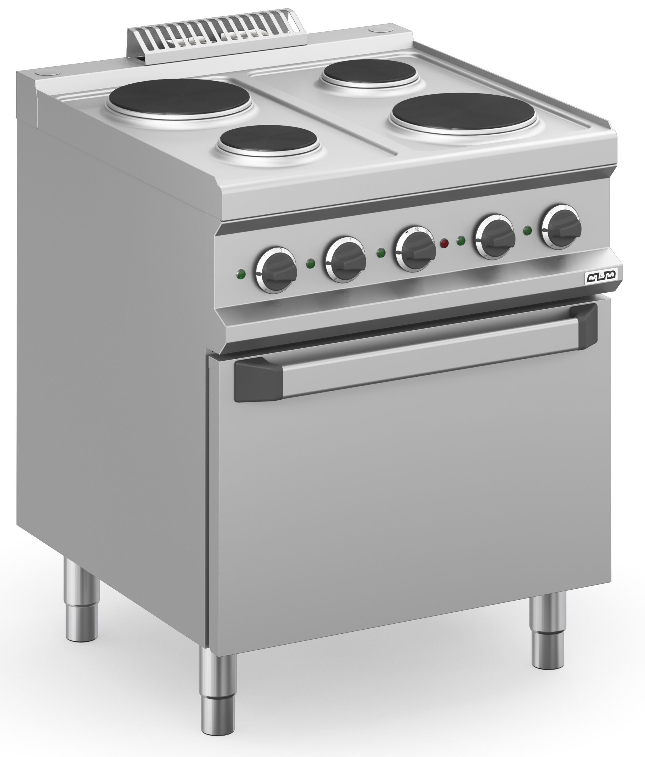 Fogão Industrial Elétrico 4 Zonas Estáticas com Forno 700