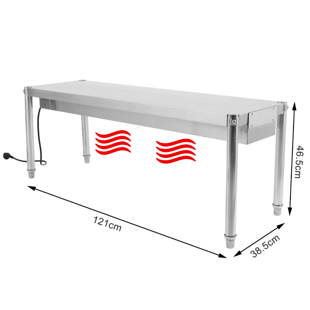 Estante Calienta-pratos Elétrica 120 cm Profissional