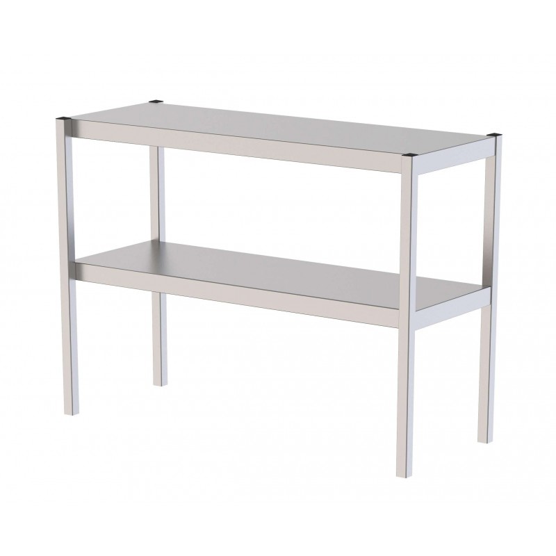 Estante Dupla em Inox para Cozinha Comercial 2000x350x750