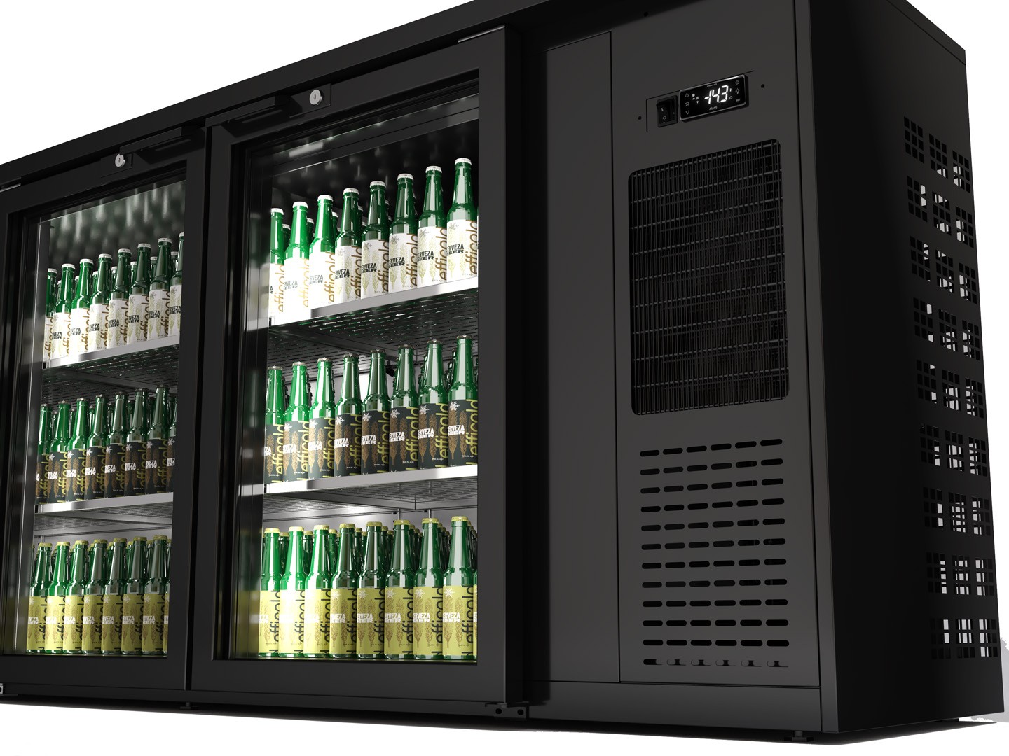 Expositor Refrigerado Garrafeira 3 Portas de Vidro 413L