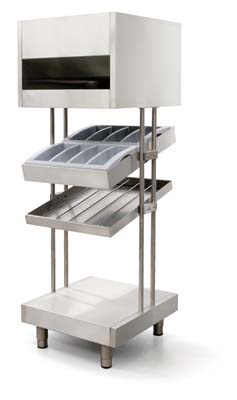 Móvel Self-Service Distribuidor de Pão e Talheres com Copos
