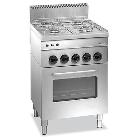 Fogão Industrial a Gás 4 Queimadores c/ Forno a Gás 600mm