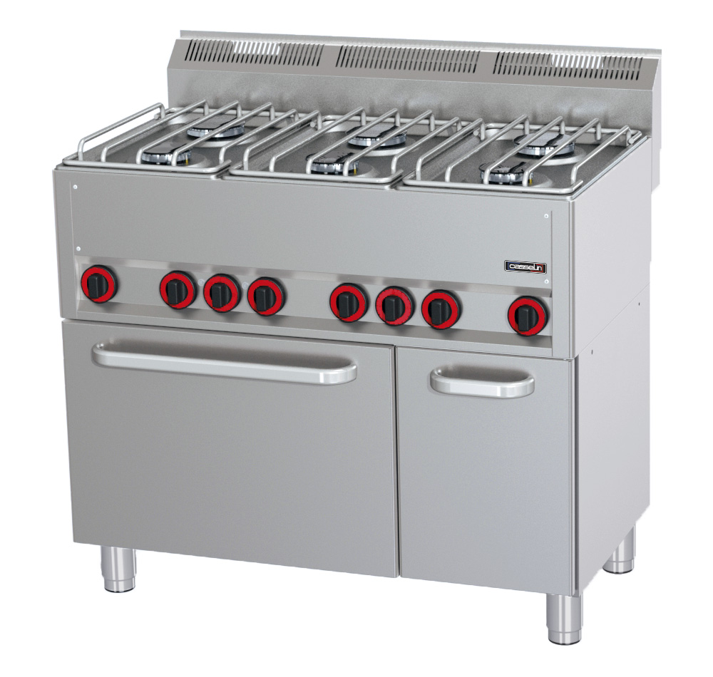 Fogão Industrial a Gás 6 Queimadores c/ Forno Elétrico Linha P 99