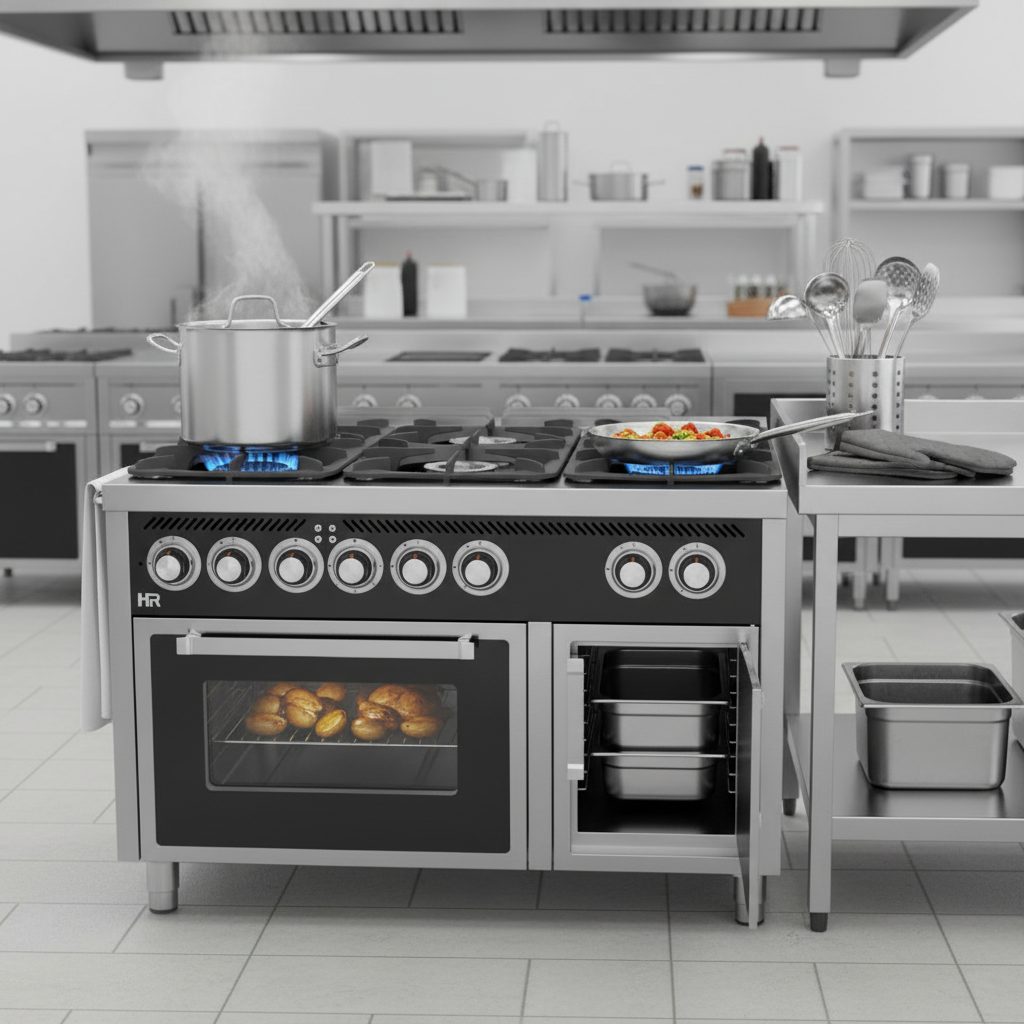 Fogão Industrial a Gás 6 Queimadores c/ Forno Elétrico