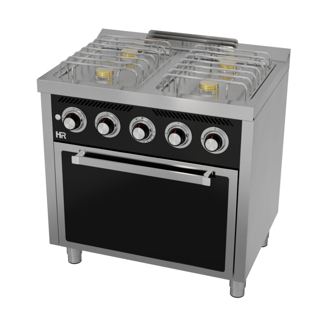 Fogão Industrial a Gás BASIC Linha 600, 4 Bicos e Forno