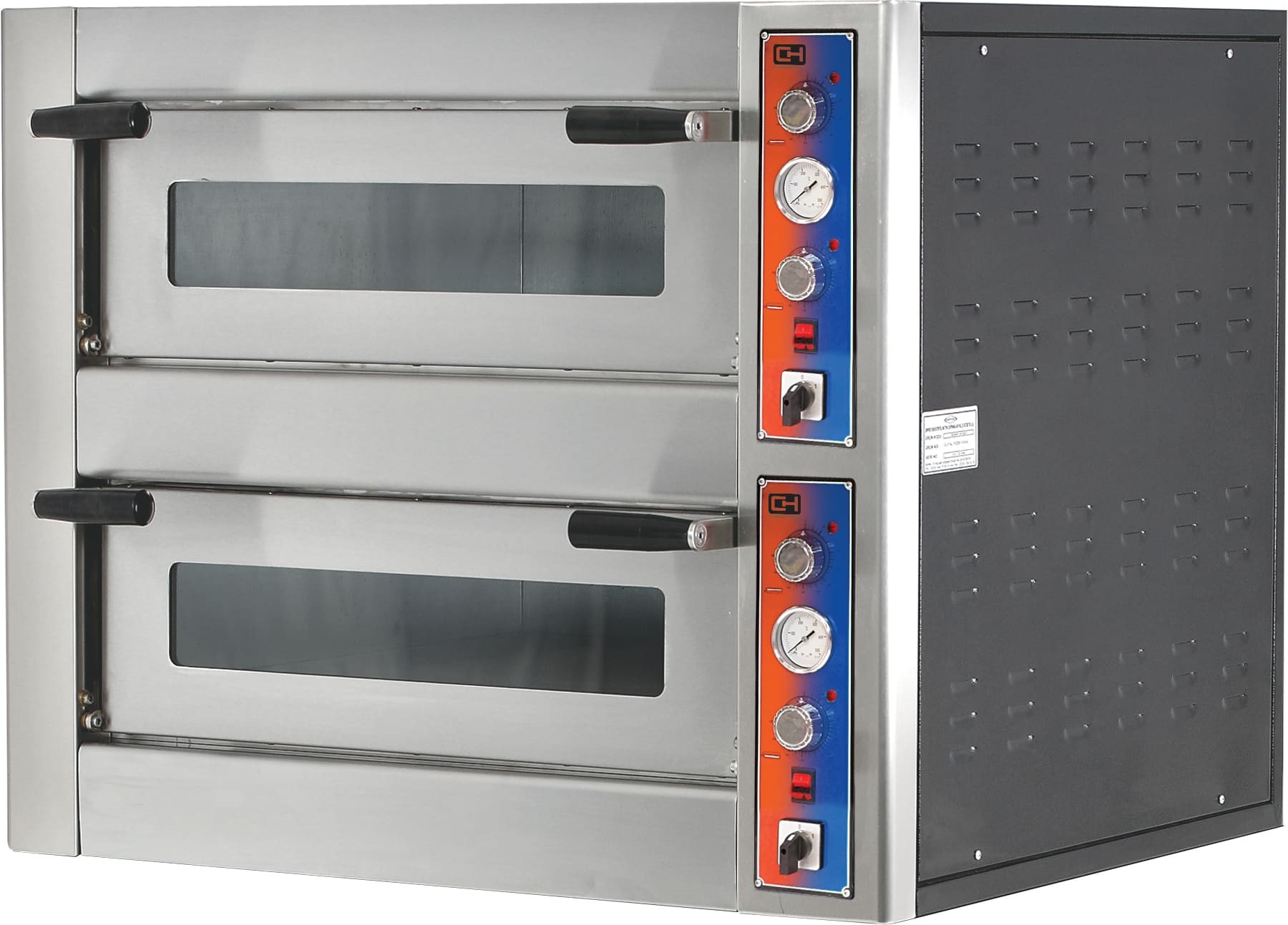 Forno Pizza Elétrico 4+4 pizzas 30cm - 11,4kW