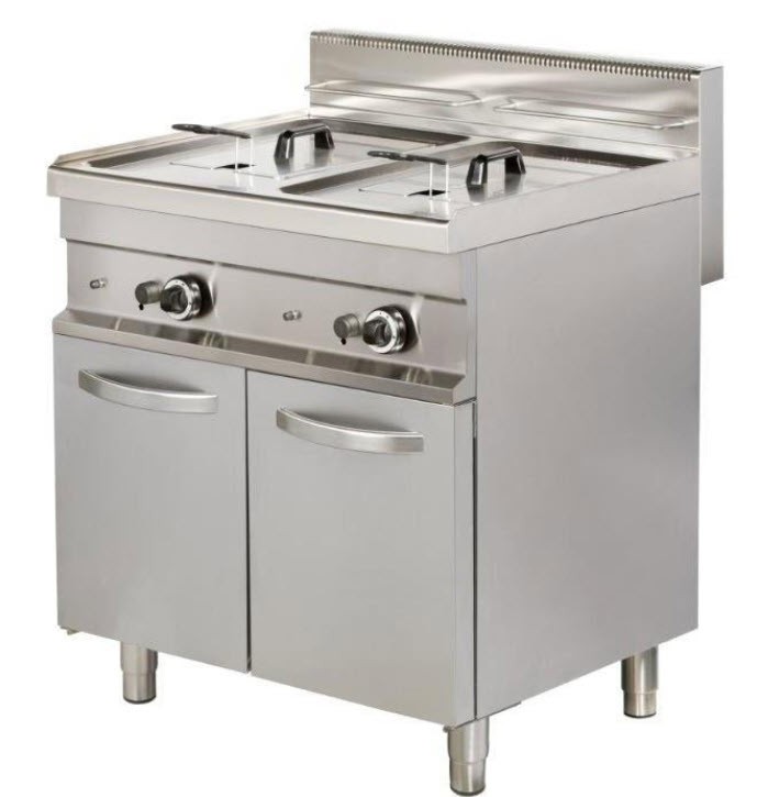 Fritadeira a Gás Dupla 8+8L Linha 700 c/ Duas Cubas