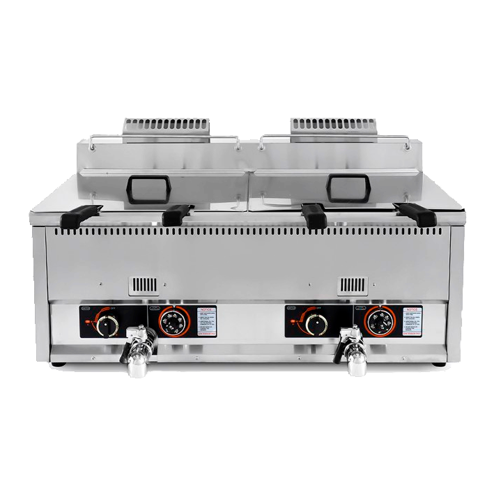 Fritadeira Industrial a Gás Dupla Sobremesa 30L