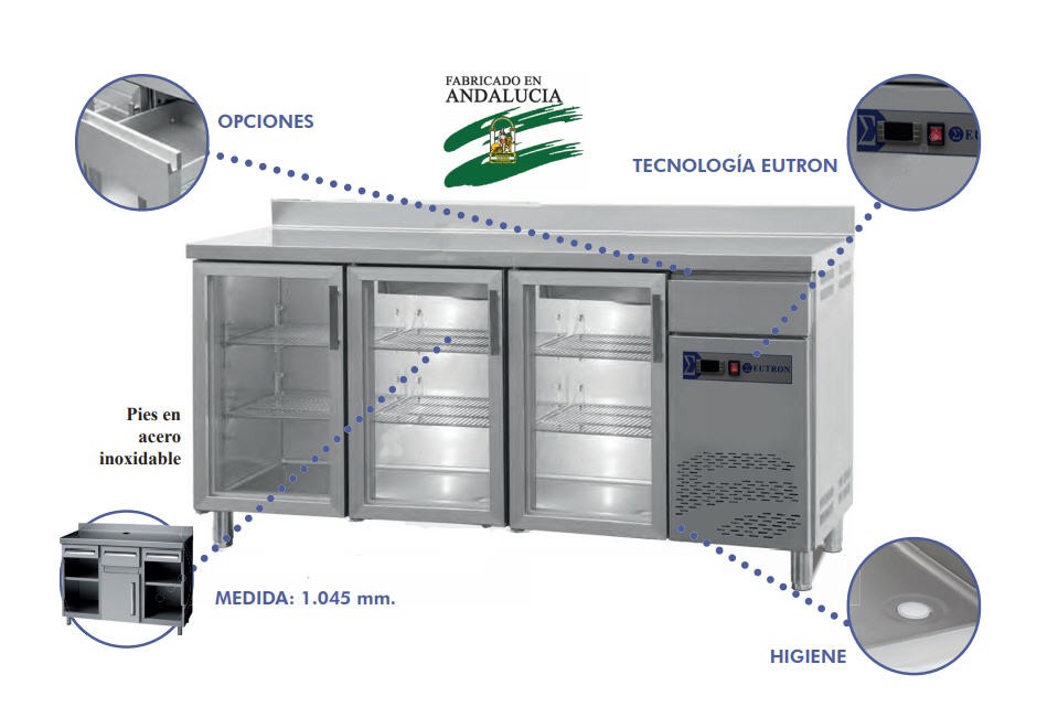 Frente de Balcão Refrigerada com Portas de Vidro FBR-200-V
