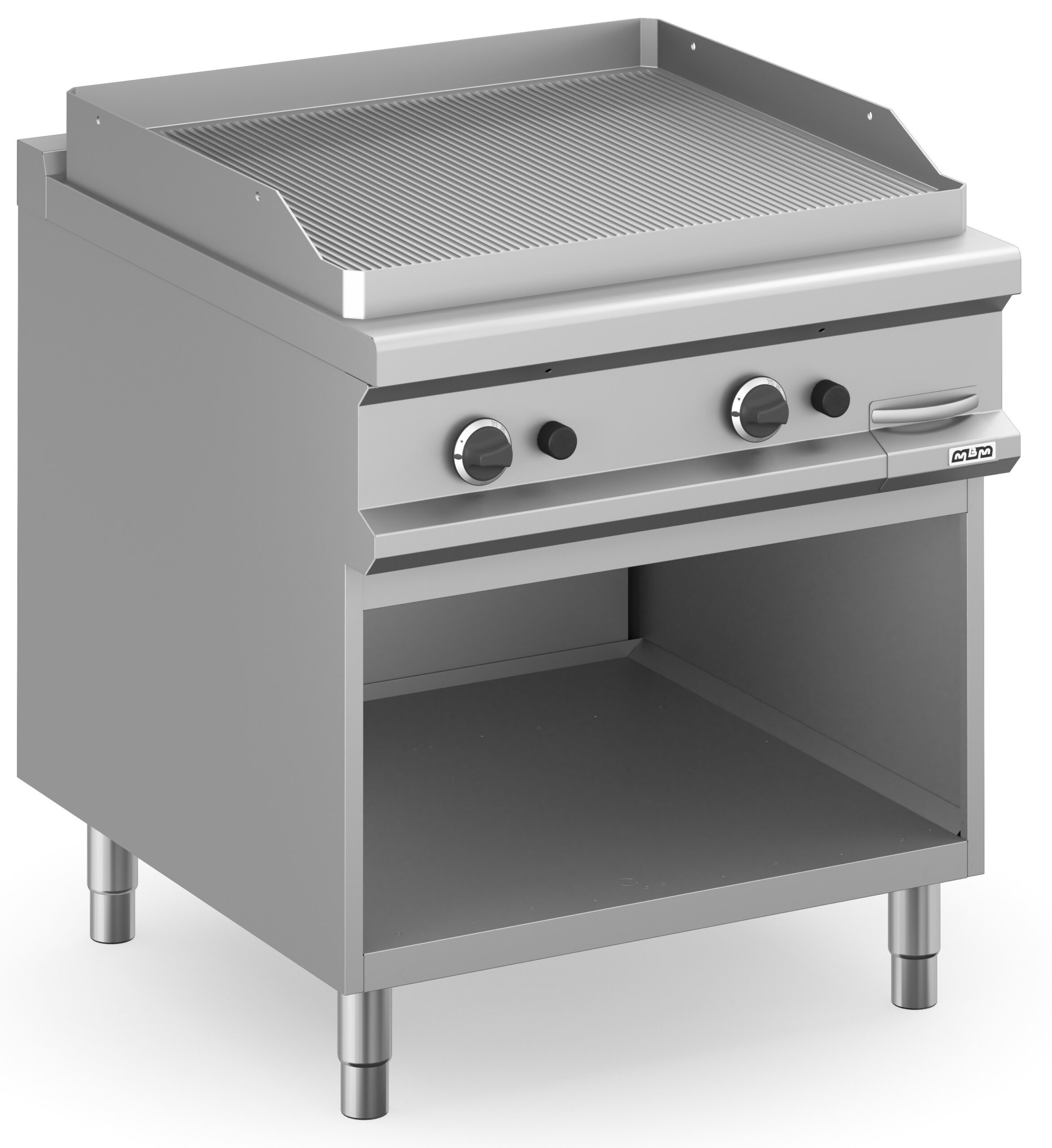 Fry-Top a Gás Estriado Aço Retificado 80cm com Armário Linha 900