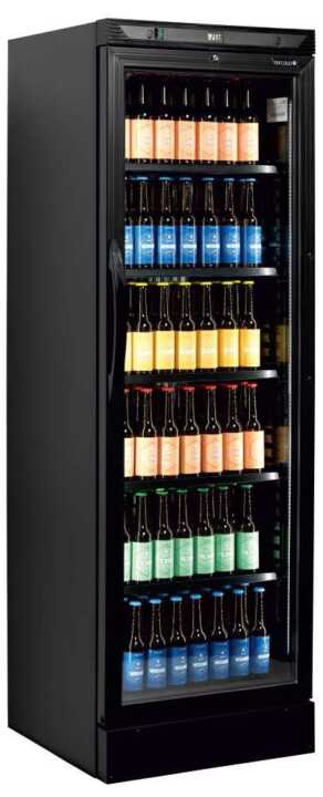 Frigorífico Expositor Vertical Porta de Vidro Preto 372L