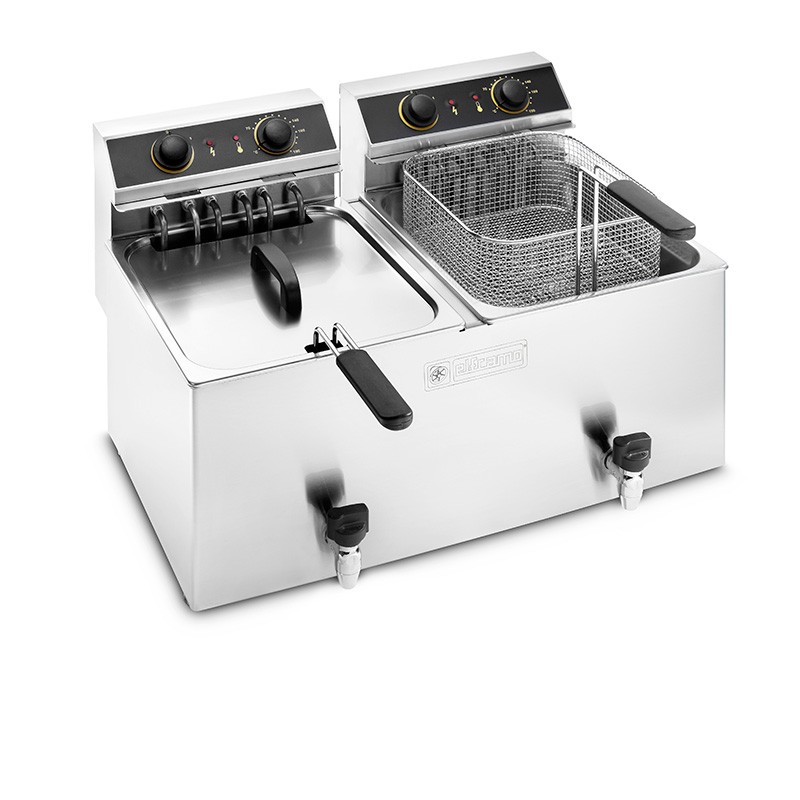 Fritadeira Elétrica Dupla 11,5+11,5L Industrial 400V