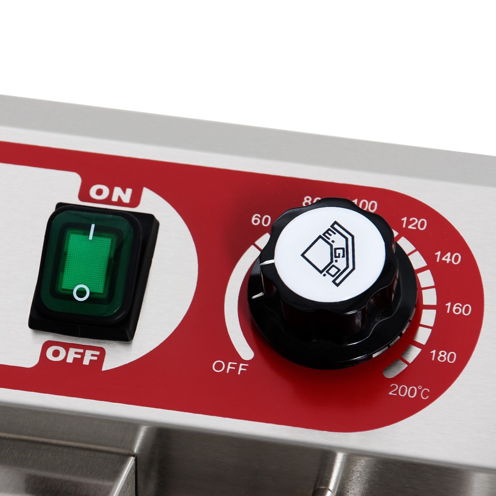 Fritadeira Elétrica Dupla 10L+10L para Cozinhas Profissionais