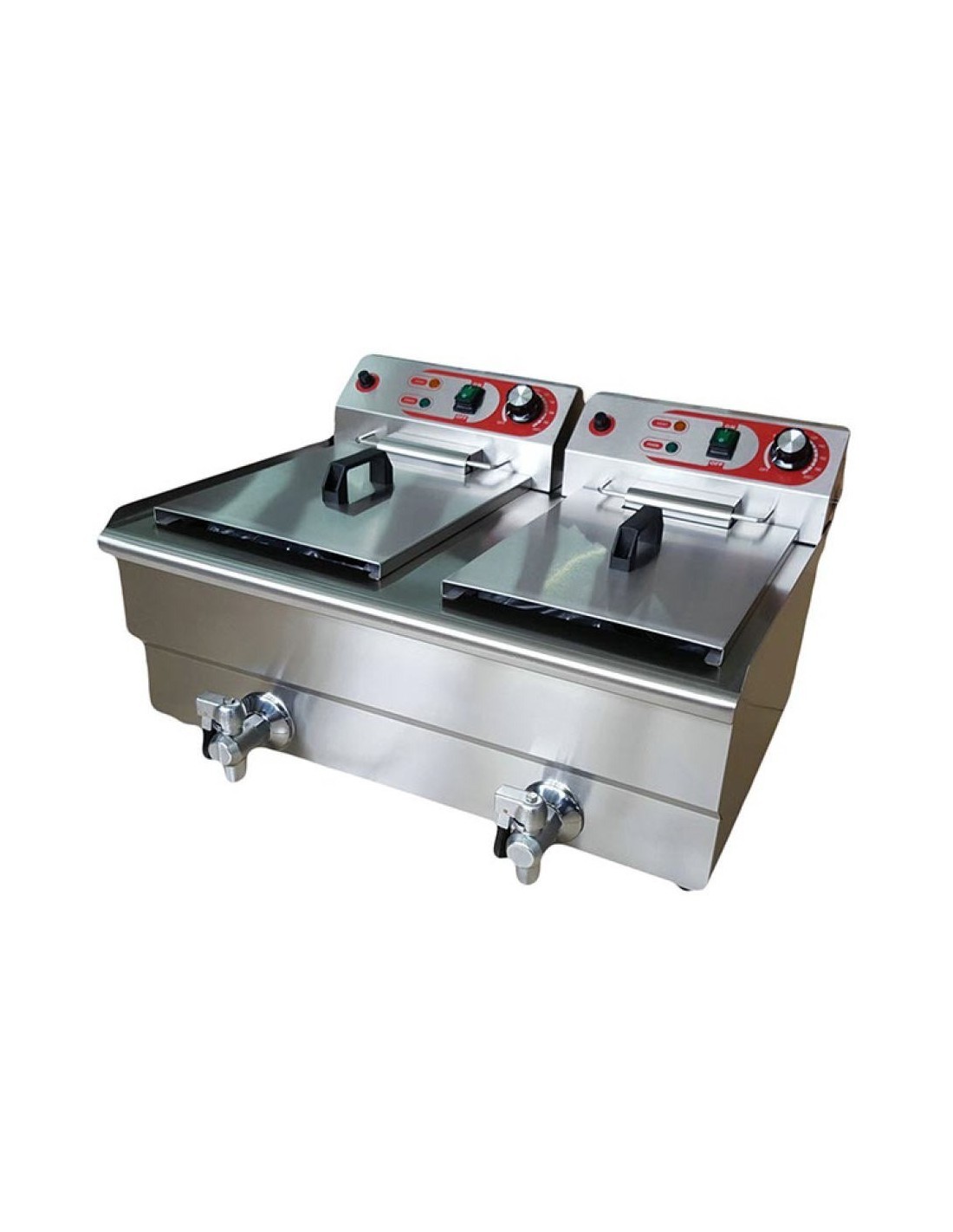 Fritadeira Elétrica Dupla 20L de Bancada Profissional
