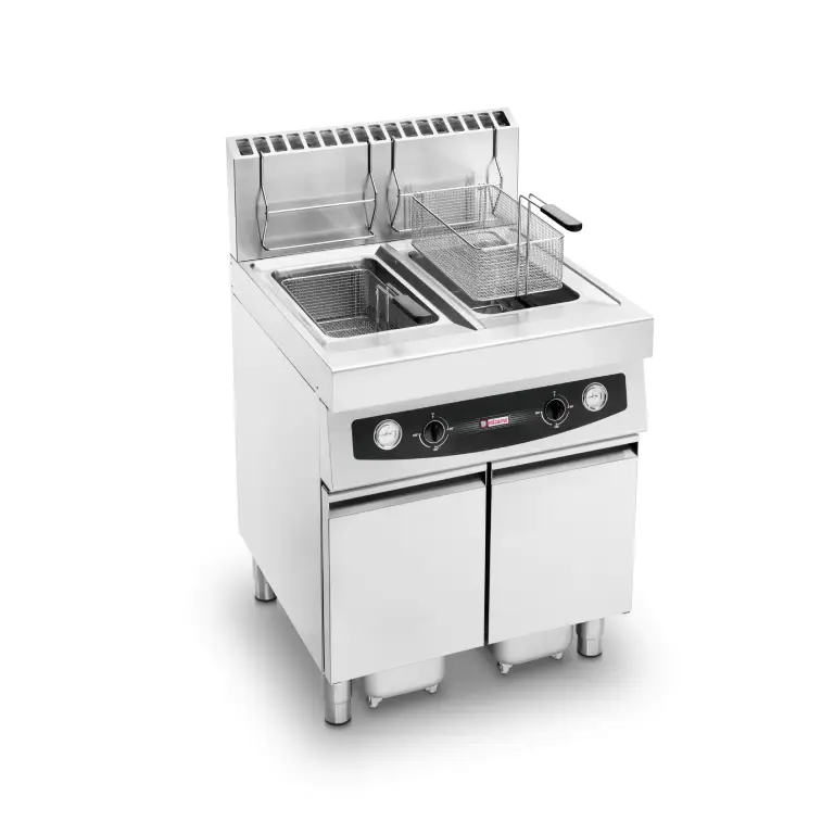 Fritadeira Industrial a Gás Dupla Cuba 17+17L Linha 700