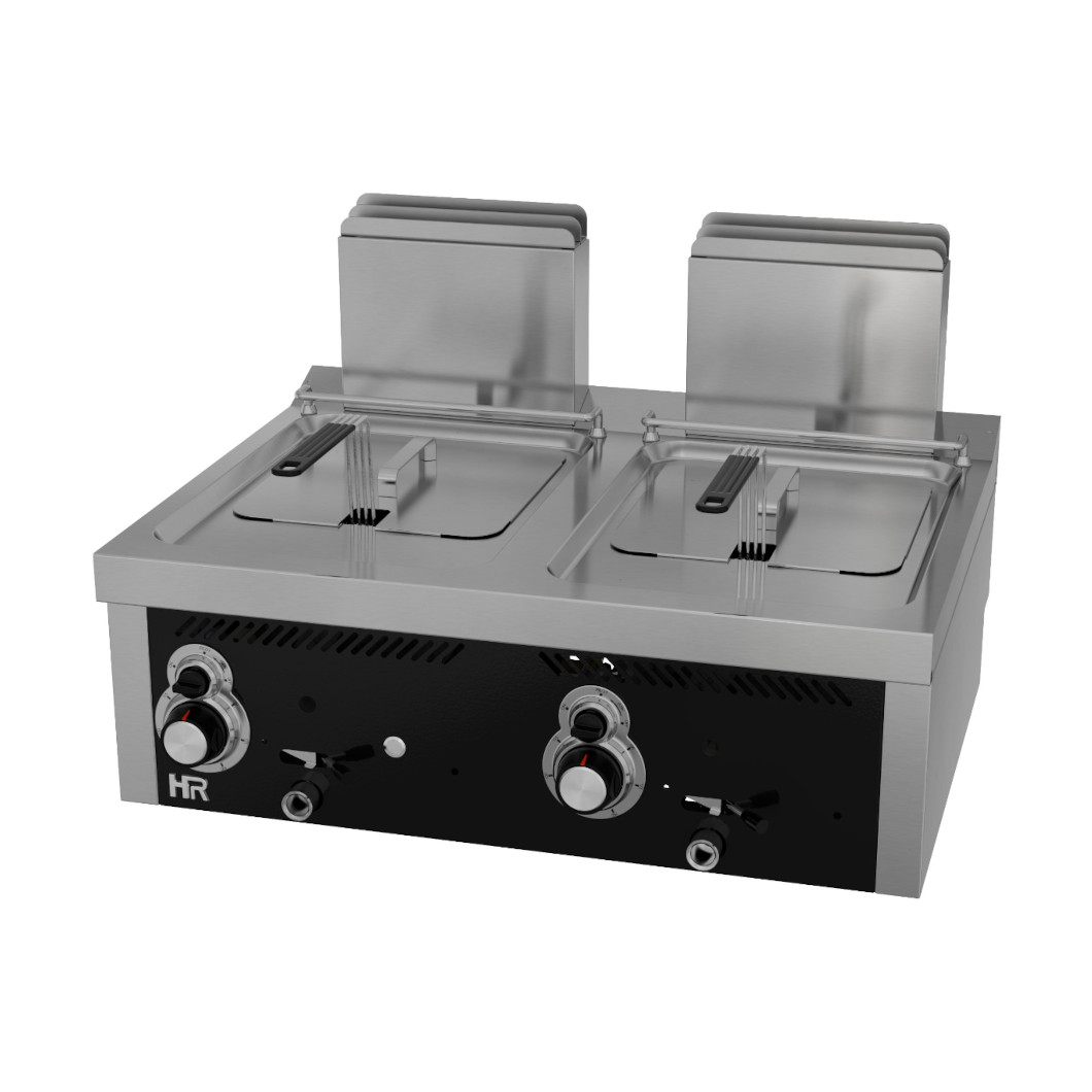 Fritadeira Industrial a Gás Dupla Cuba 2x8L de Bancada