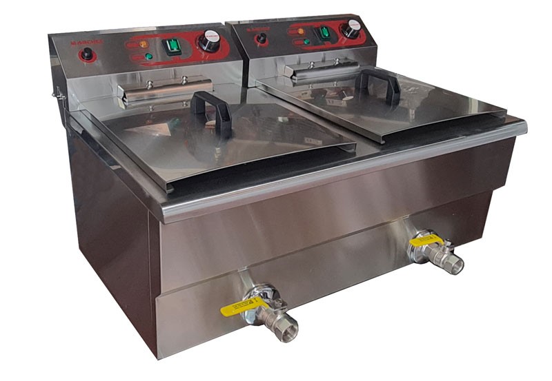 Fritadeira Industrial Elétrica - 2 Cubas 12+12L