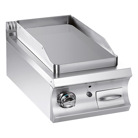 Fry-top a Gás 8 kW, Placa Lisa Cromoduro 380x720mm