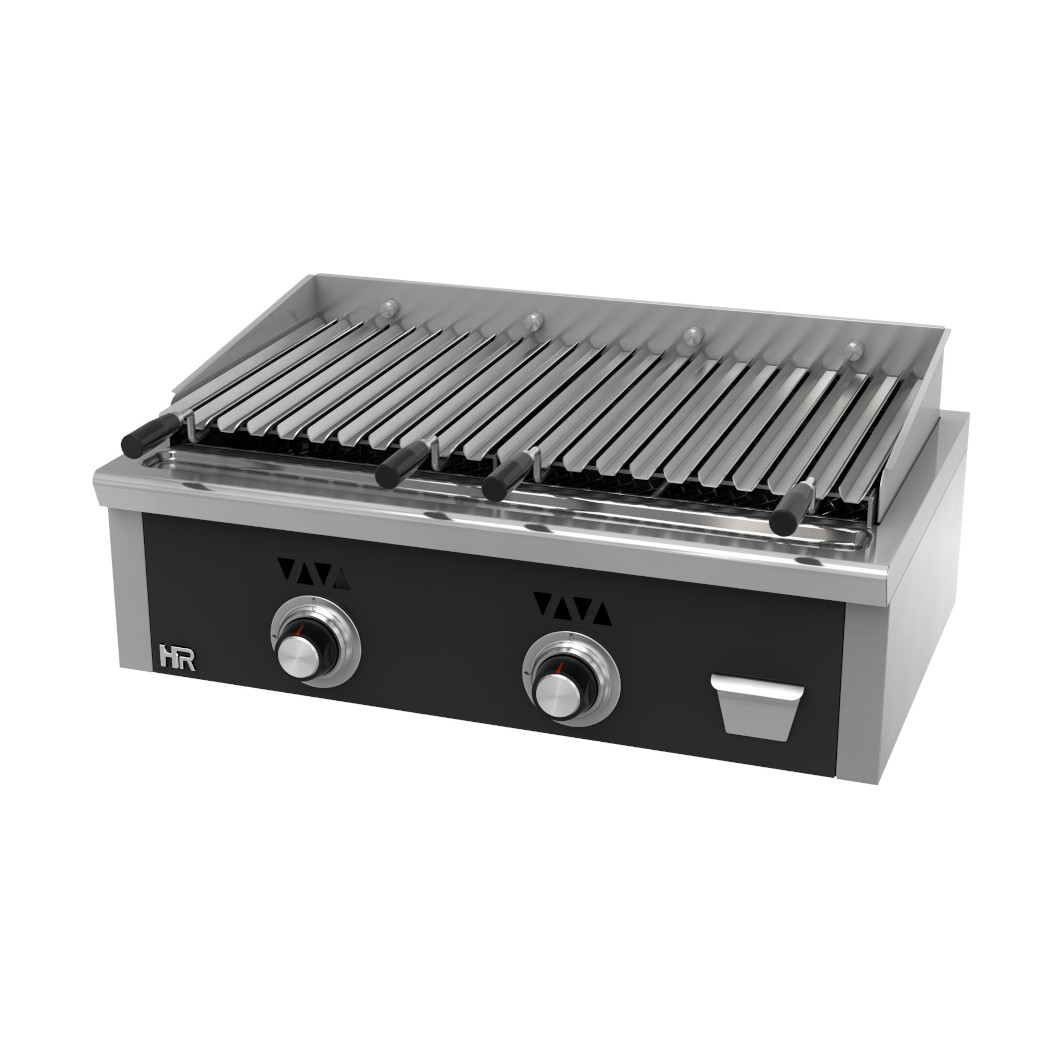 Grelhador a Gás Inox de Bancada 800mm para Cozinha Profissional