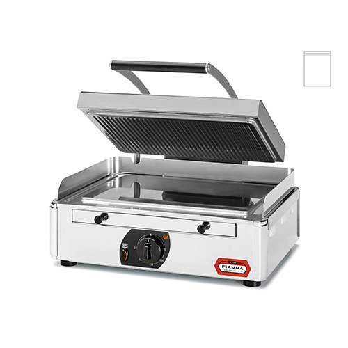 Grelhador de Contacto Liso Profissional para Tostas e Snacks