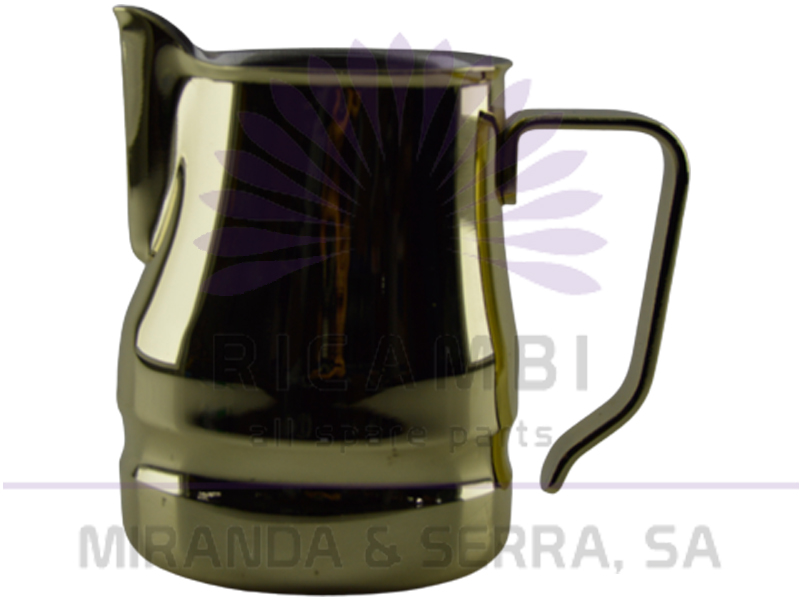Leiteira Dourada 0.35L para Cafetaria Profissional