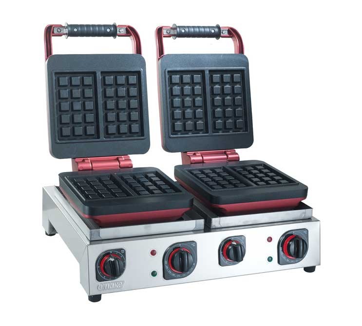 Máquina de Waffles Quadrada Dupla 2.6kW