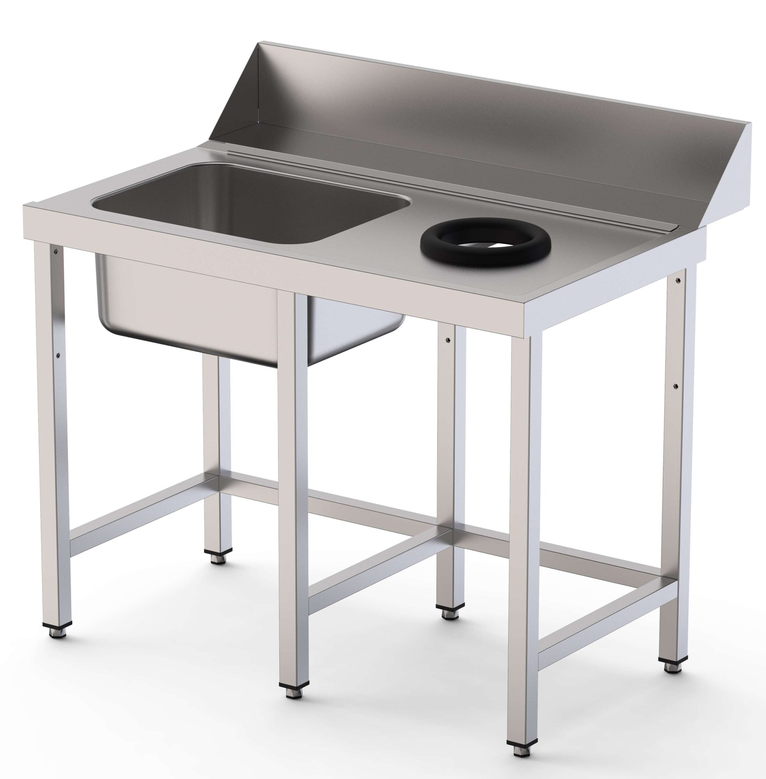 Lavadouro Inox Pré-Lavagem 1 Cuba p/ Máquina Loiça 1100x750x850mm