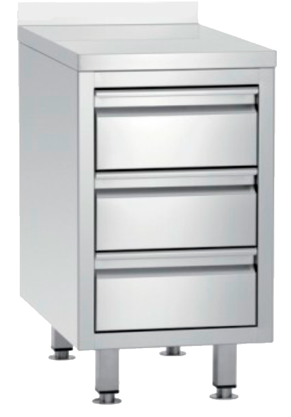 Mesa de Trabalho Inox com Gavetas 500x600x850mm