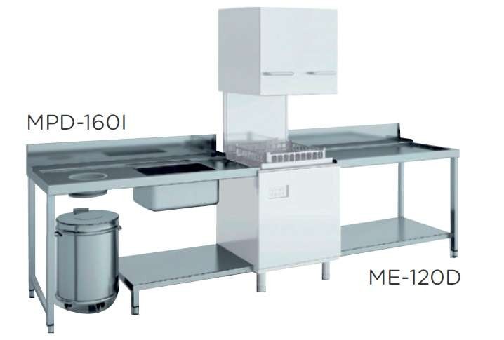 Bancada Pré-Lavagem Inox com Cuba Esquerda 1200x750x850 mm